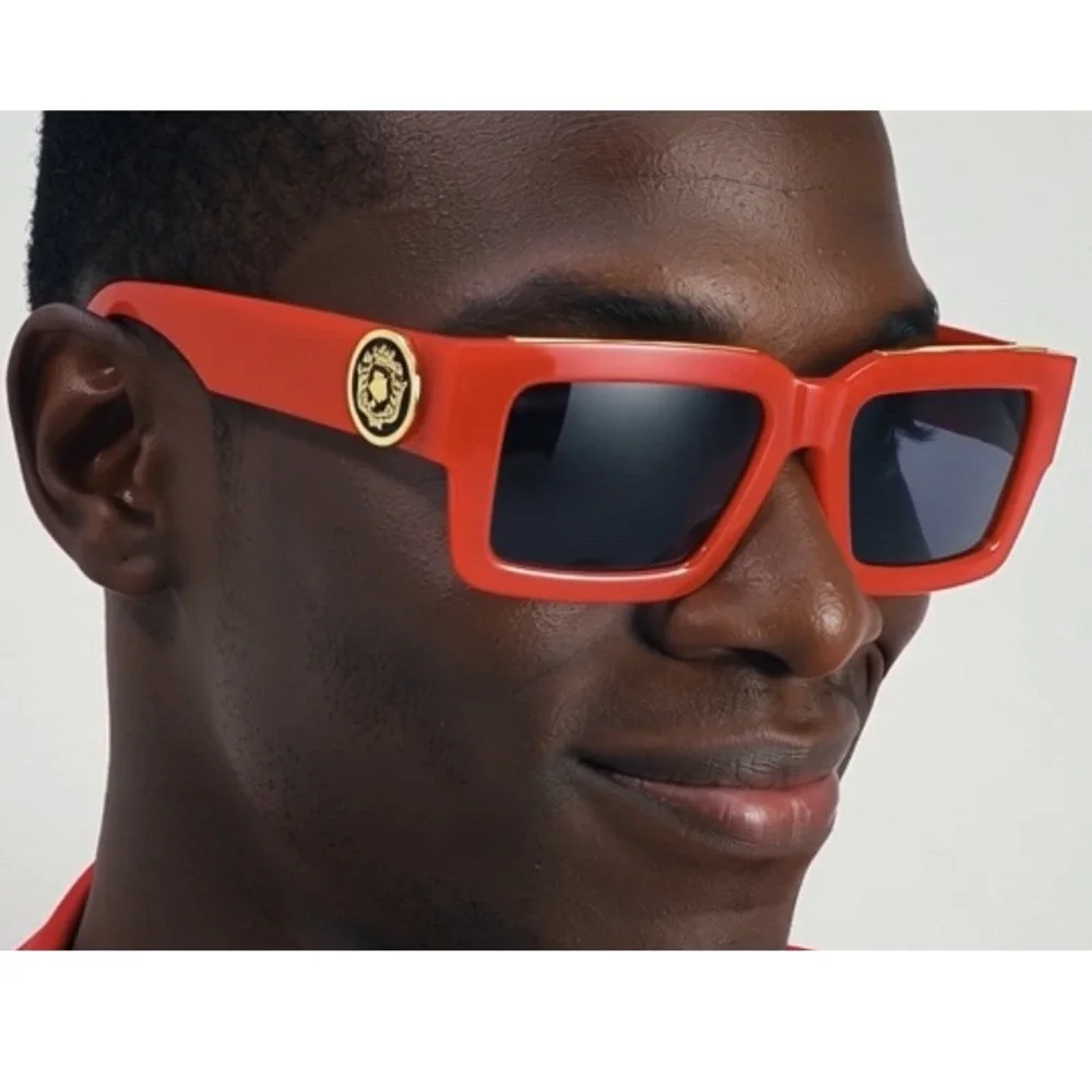 Horned Rim Retro‎ Sunglasses Womens Mens Vintage Retro Square Sunglasses Red New